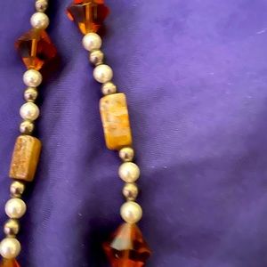 Stone and beaded necklace